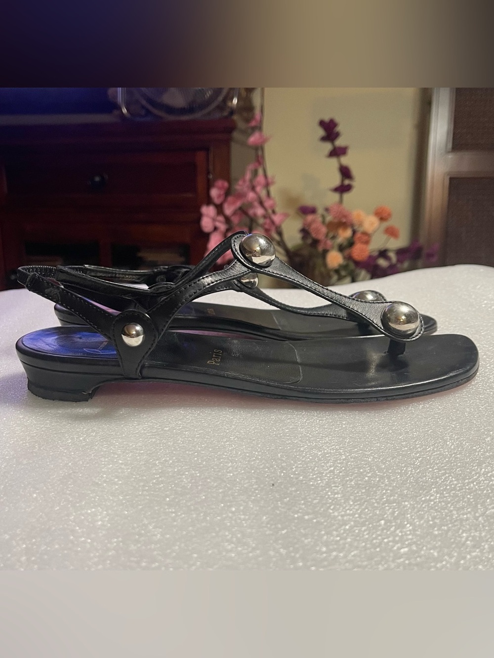Christian Louboutin calfskin Jurassic nappa planet ball thong sandals - Picture 5 of 15